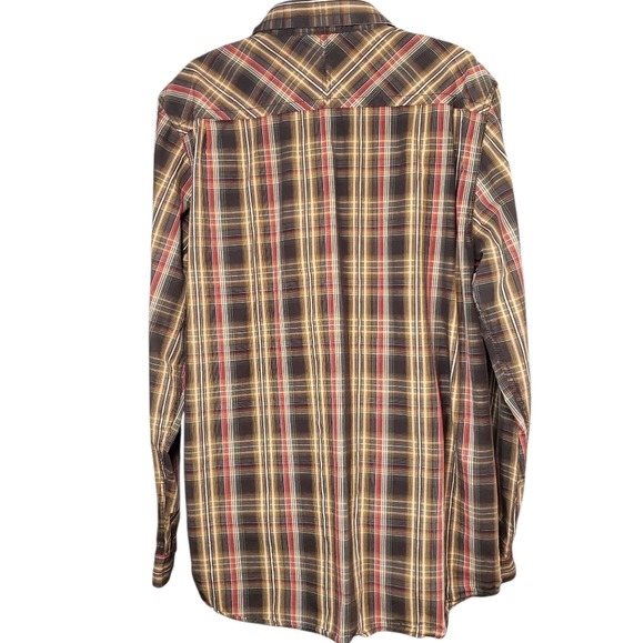 The North Face Men's Brown Red Plaid Button Down Shirt Size Large Casual - Picture 5 of 13